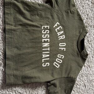 Fear of God Essentials Kids Dark Green Tee